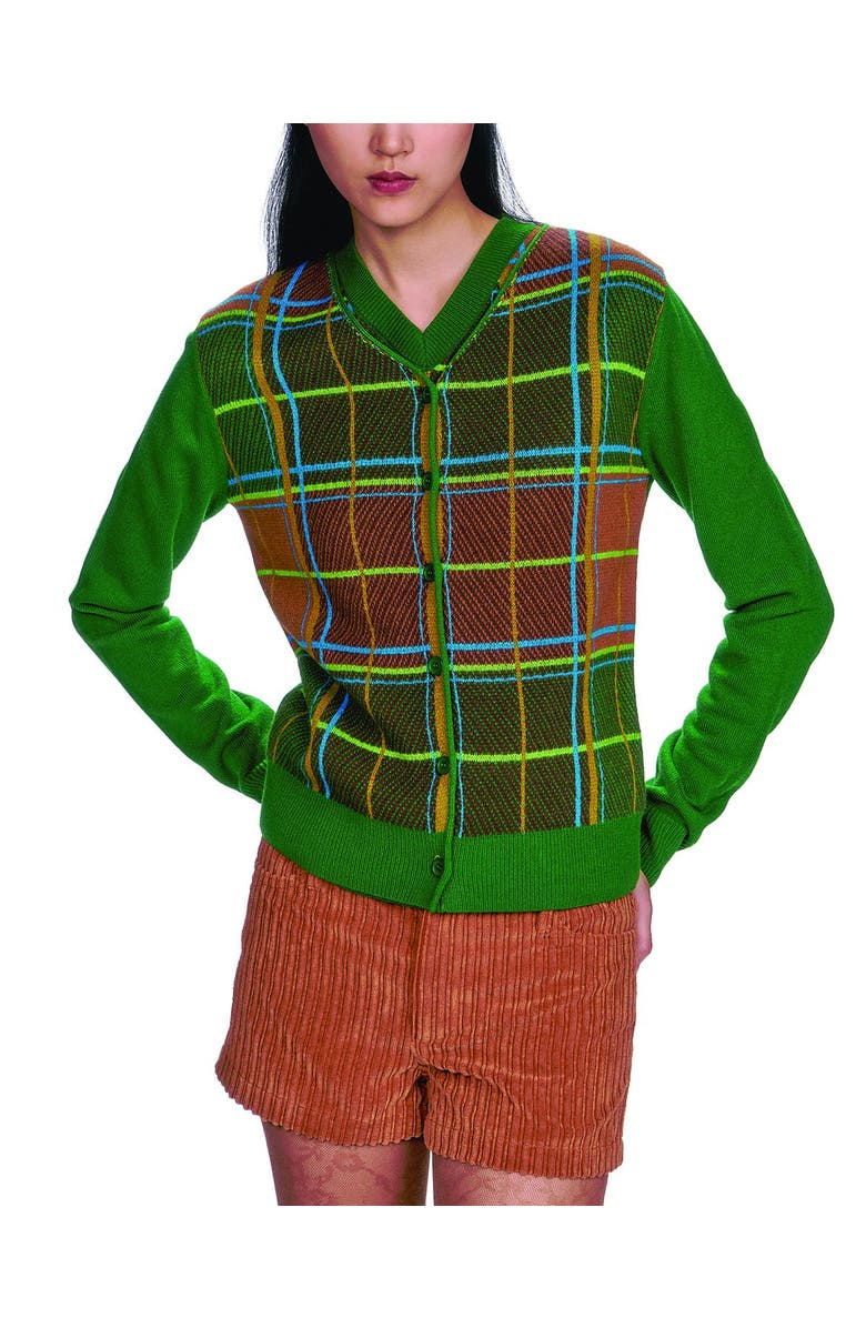 Anna Sui Plaid Sweaters Cardigan, Alternate, color, 