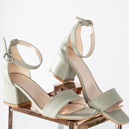 Forever & Always Shoes Women's Iva - Sage Green Low Heel In Sage Green