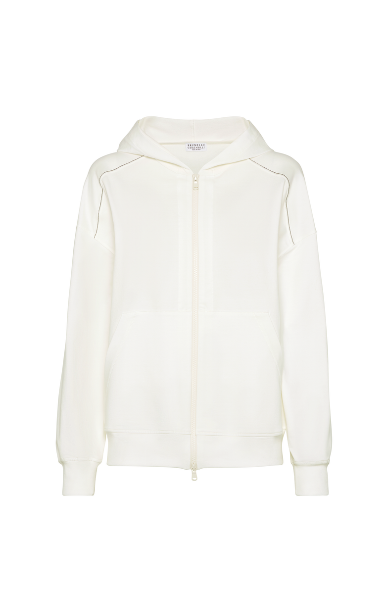 Brunello Cucinelli Lightweight French terry sweatshirt, Main, color, Natural