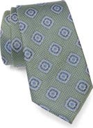 Duchamp Medallion Jacquard Silk Tie