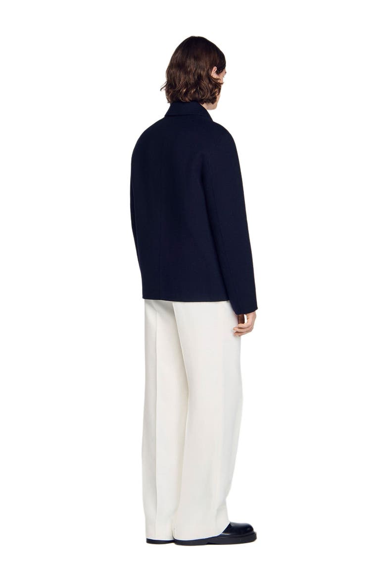 Wool jacket with regular collar, Alternate, color, Navy blue