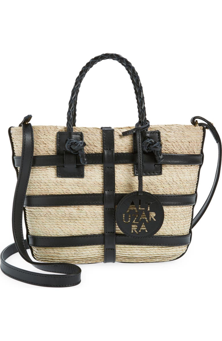 Altuzarra Mini Watermill Woven Palm Tote, Main, color,