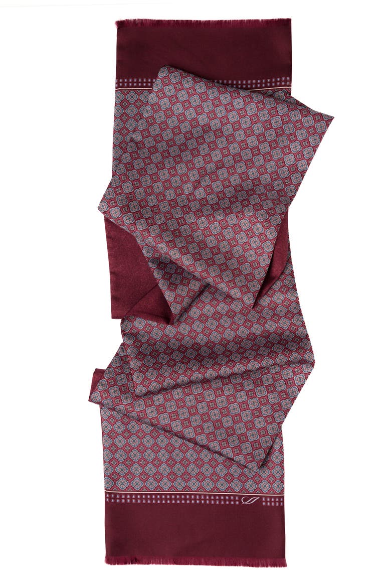 Palazzo - Silk Scarf for Men, Alternate, color, Claret Red