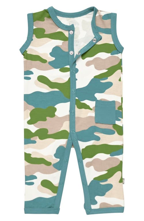 Kyte Baby Camo Romper In Blue