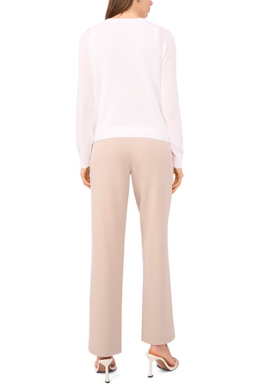 Halogenr Halogen(r) V-neck Cardigan In Sheer Bright White