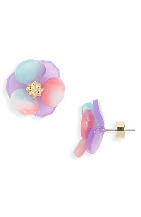 Floral Statement Stud Earrings