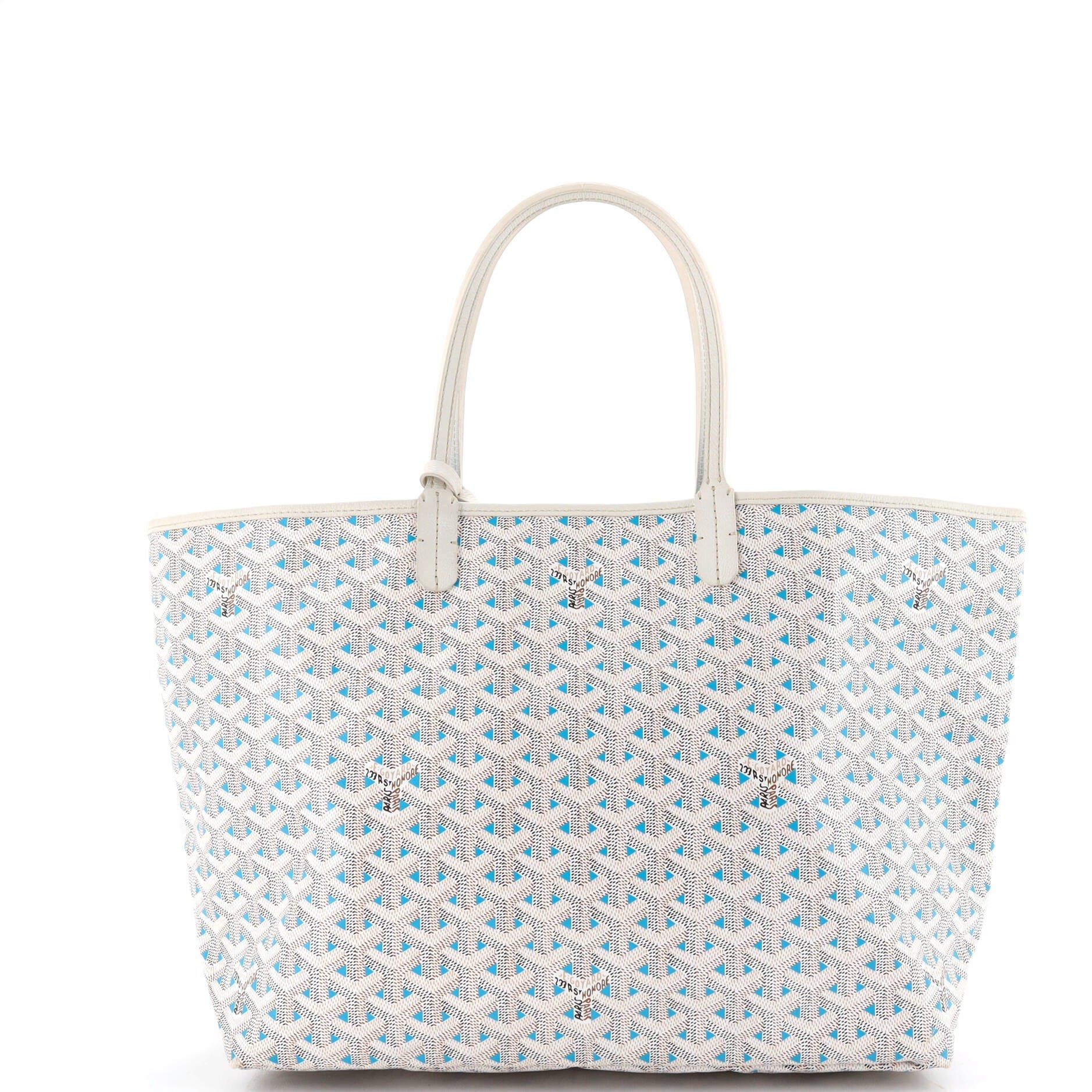 Pre-Owned Goyard Saint Louis Tote Claire Voie Coated Canvas PM, Alternate, color, Blue