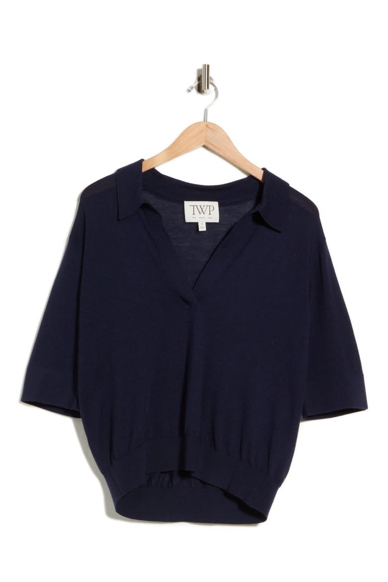The Polo Wool & Silk Sweater, Main, color, NAVY