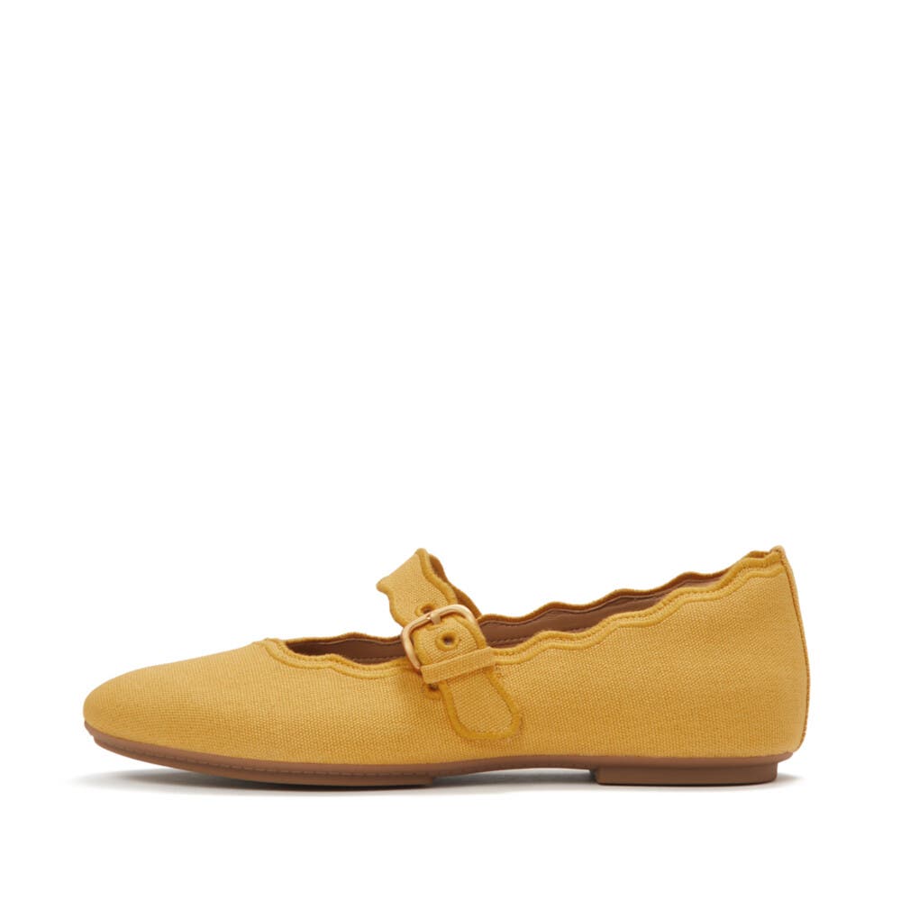 Delicato  Wave Edge Canvas Mary Janes, Alternate, color, Turmeric