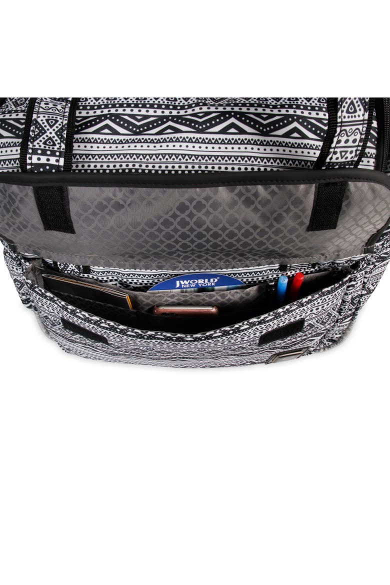 Donna Rolling Carry-on Tote with Laptop Sleeve for Travel and Work, Alternate, color, TRIBAL