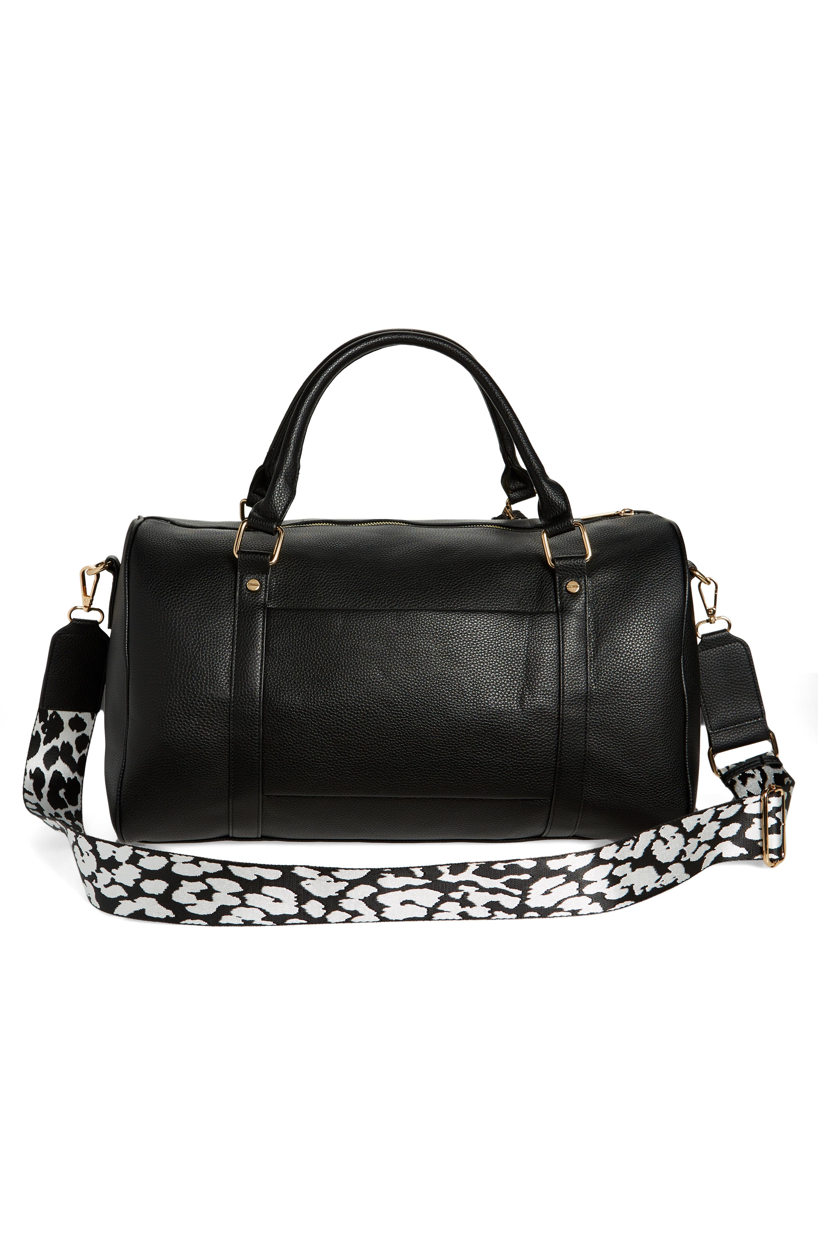 Mali + Lili Amber Vegan Leather Overnight Duffle Bag, Alternate, color, 