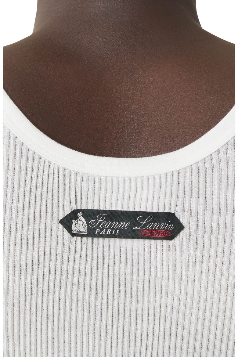 White Pleated Jersey Tank Top, Alternate, color, White