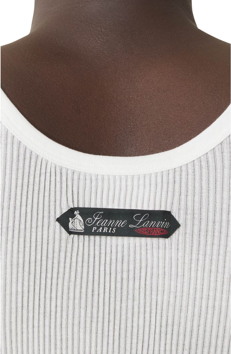 Lanvin White Pleated Jersey Tank Top, Alternate, color, White