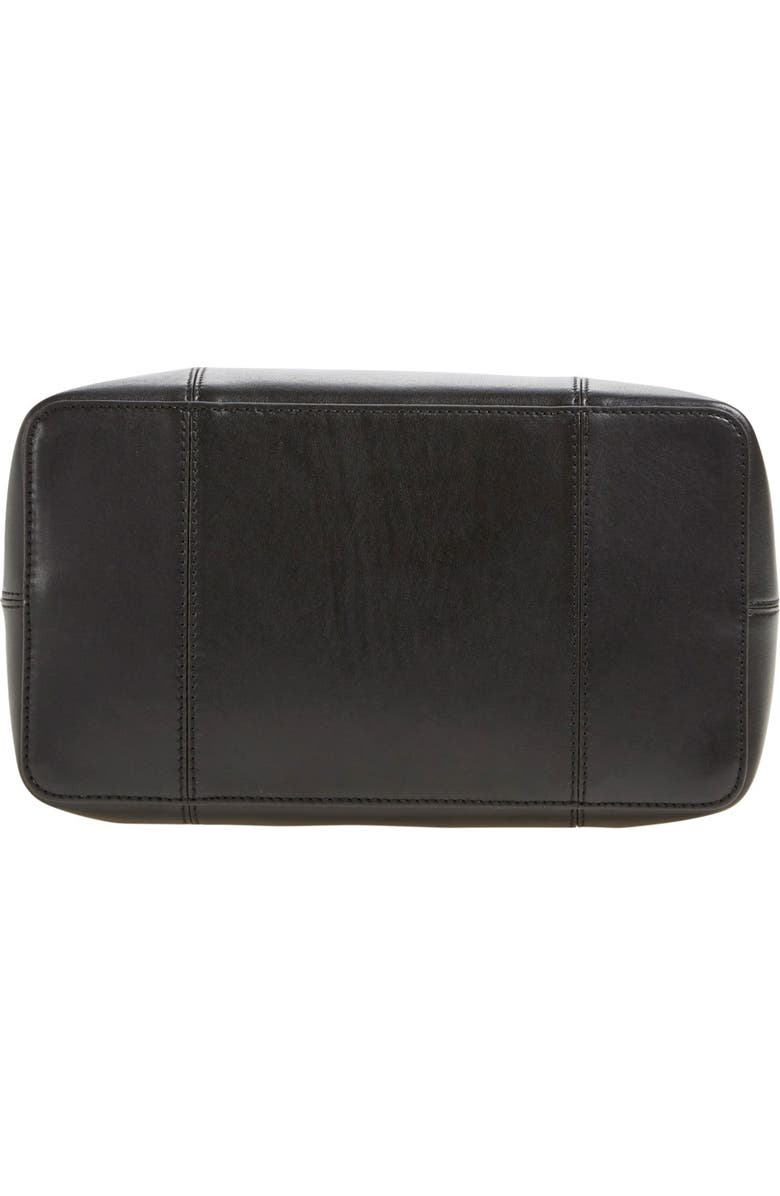 Tory Burch 'Block-T' Leather Drawstring Tote, Alternate, color,