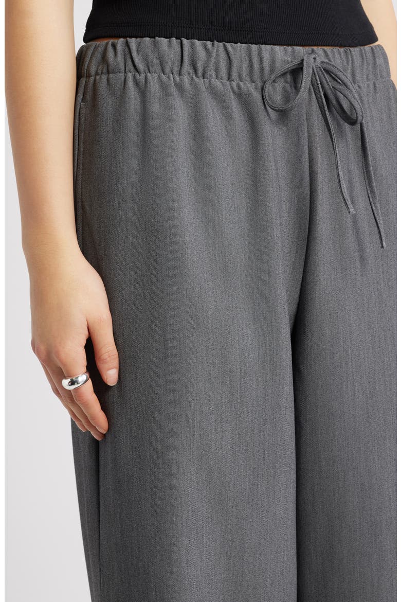 Icon Pull-On Wide Leg Pants, Alternate, color, GREY MAGNET