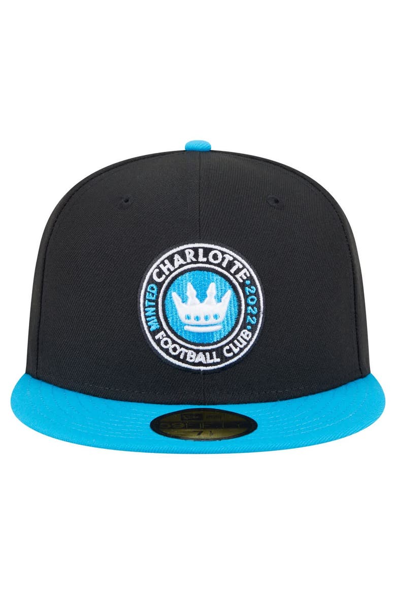 Men's New Era  Black Charlotte FC 2025 Kickoff 59FIFTY Fitted Hat, Alternate, color, Black
