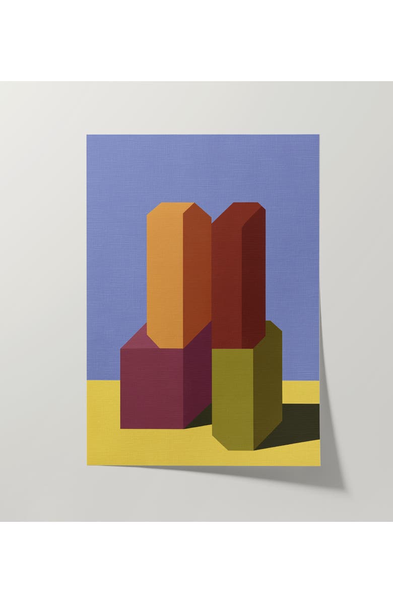 Forma Art Studio Form and Structure No. 09 Geometric Abstract Art Print, Alternate, color, Black Frame - 30X40