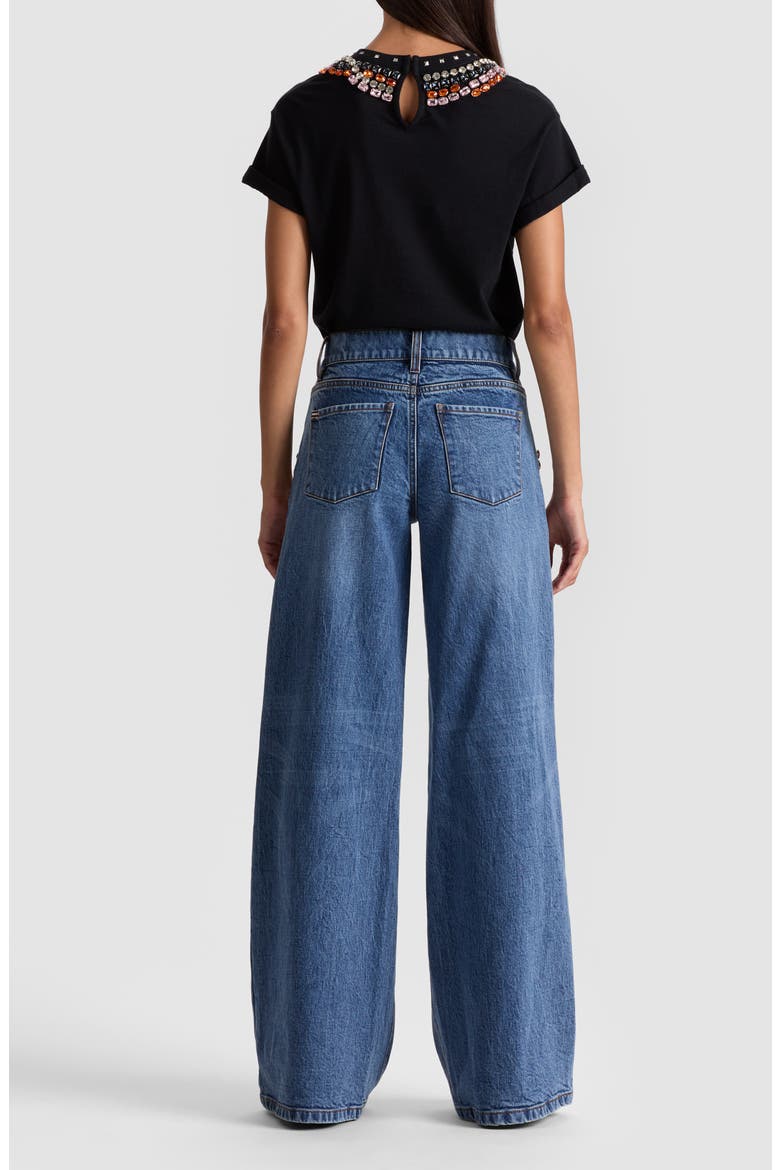 Amazing Crystal Detail Baggy Wide Leg Jeans, Alternate, color, BROOKLYN BLUE