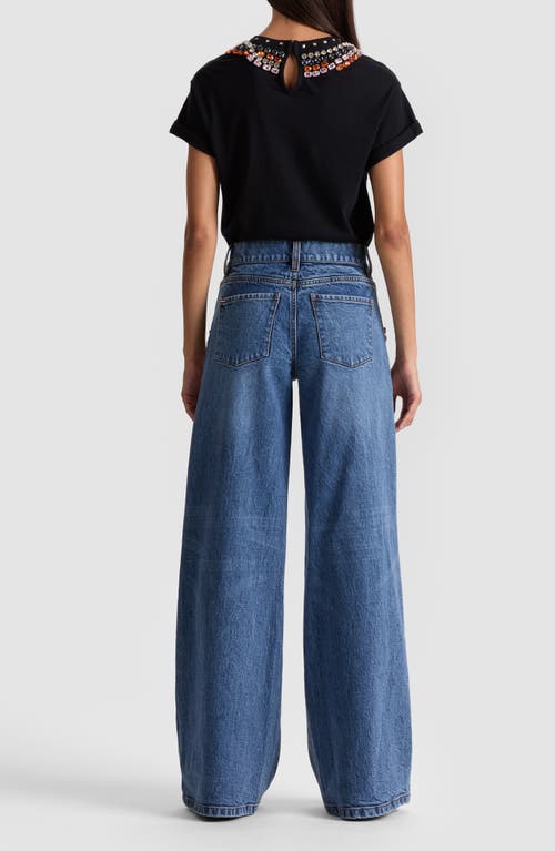 Alice And Olivia Amazing Embellished Jean In Blue