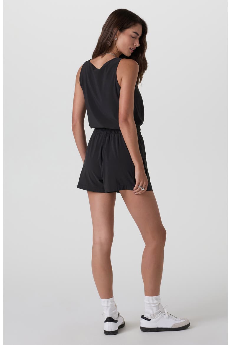 Villa Utility Stretch Romper, Alternate, color, BLACK