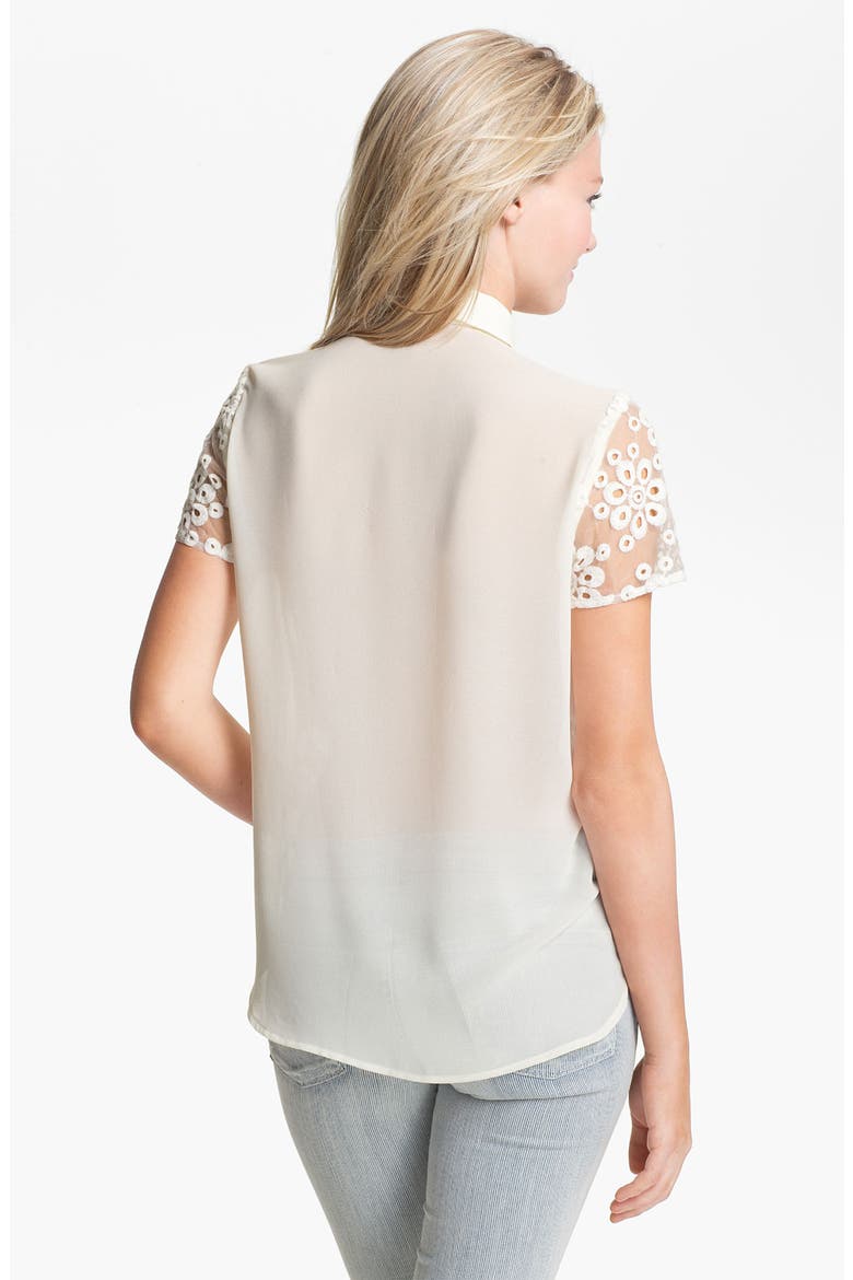Eyelet Shirt, Alternate, color, WHITE