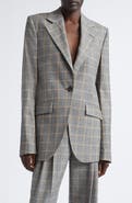 Stella McCartney Slim Checked Virgin Wool Blazer