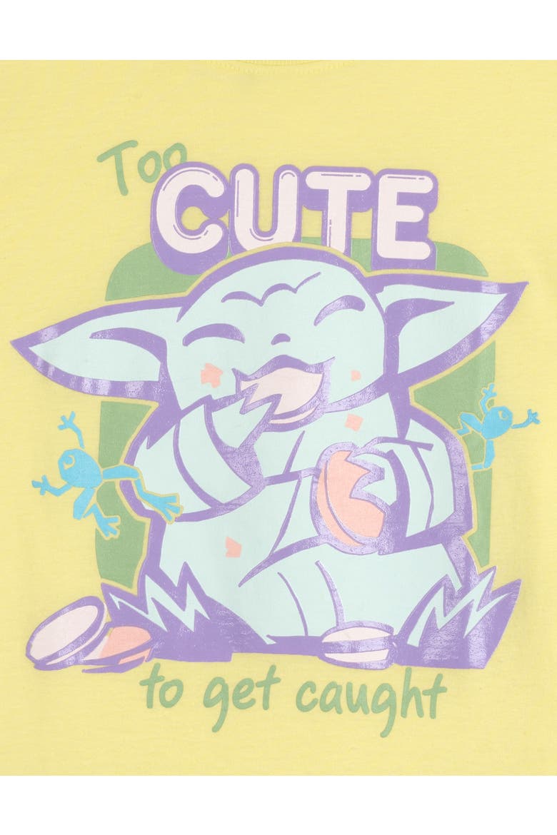 The Mandalorian Grogu 2-Piece Tee and Shorts Set, Alternate, color, Grogu Pastel Yellow