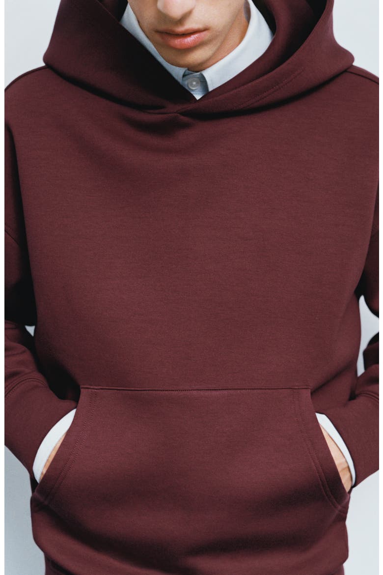 Relaxed Fit Hoodie, Main, color, BURGUNDY