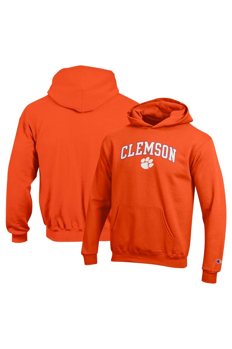 Youth Champion Orange Clemson Tigers Campus Pullover Hoodie, Alternate, color, Orange