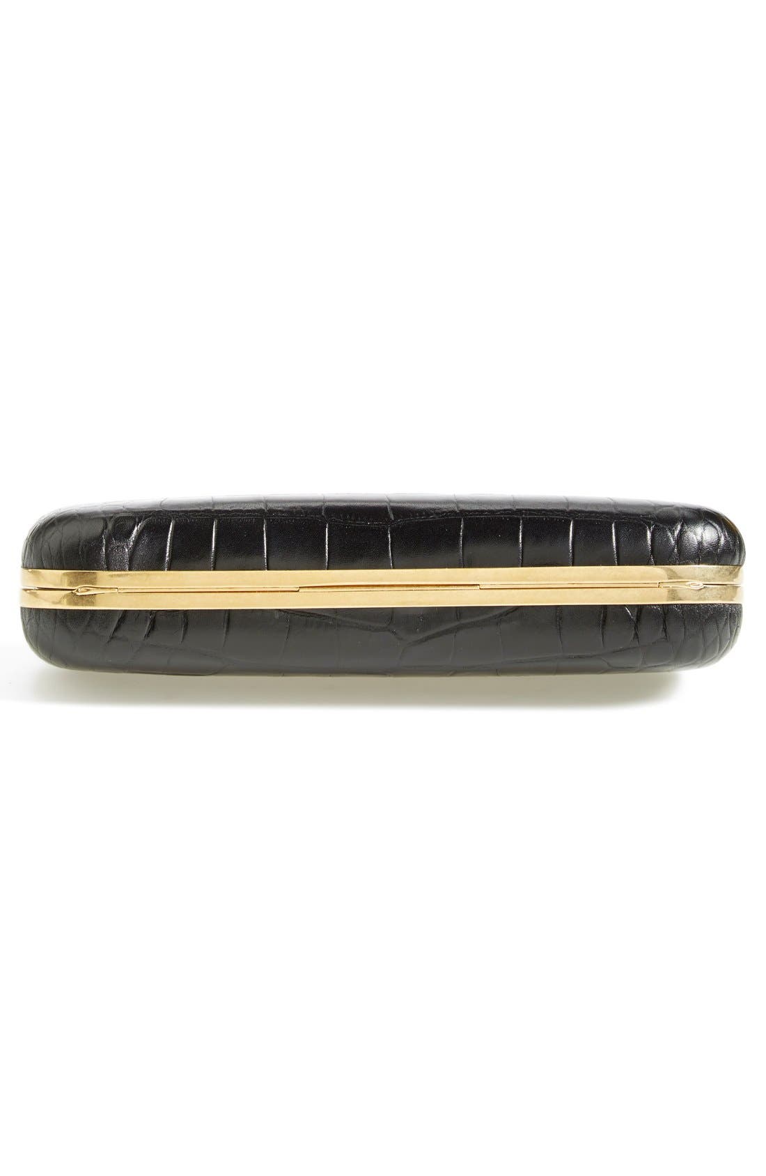 Alexander McQueen 'Knuckle Box' Clutch, Alternate, color, BLACK