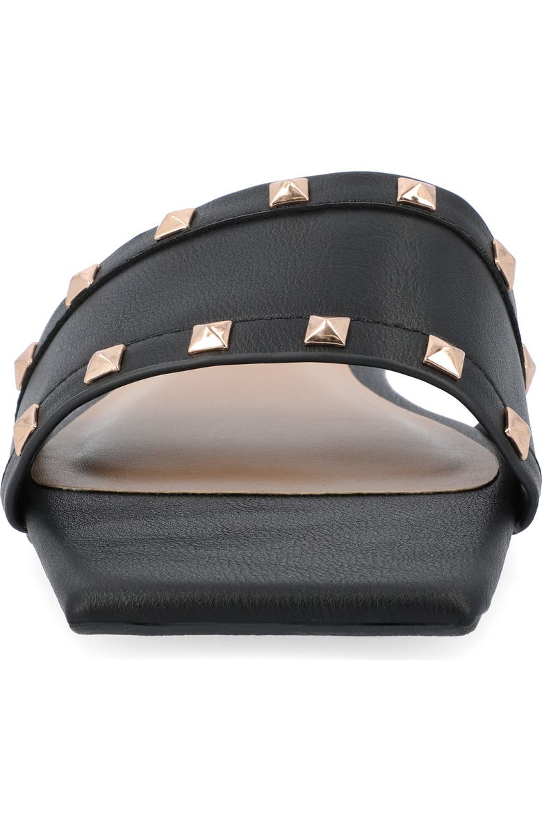 Journee Collection Treena Studded Flat Slide Sandal, Alternate, color,