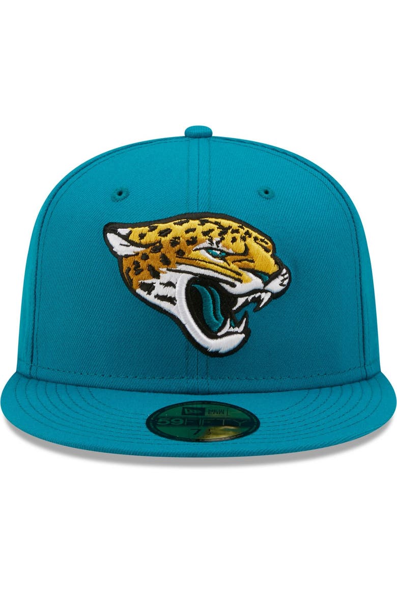 Men's New Era Teal Jacksonville Jaguars Omaha 59FIFTY Fitted Hat, Alternate, color, Teal