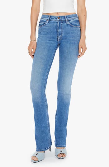 Mother The Runaway Flare Leg Jeans In Blue