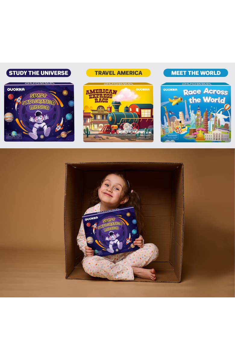 Quokka Educational Jigsaw Puzzles for Kids & Adults - Map & Space Puzzle Set, Alternate, color, 3 Board Games