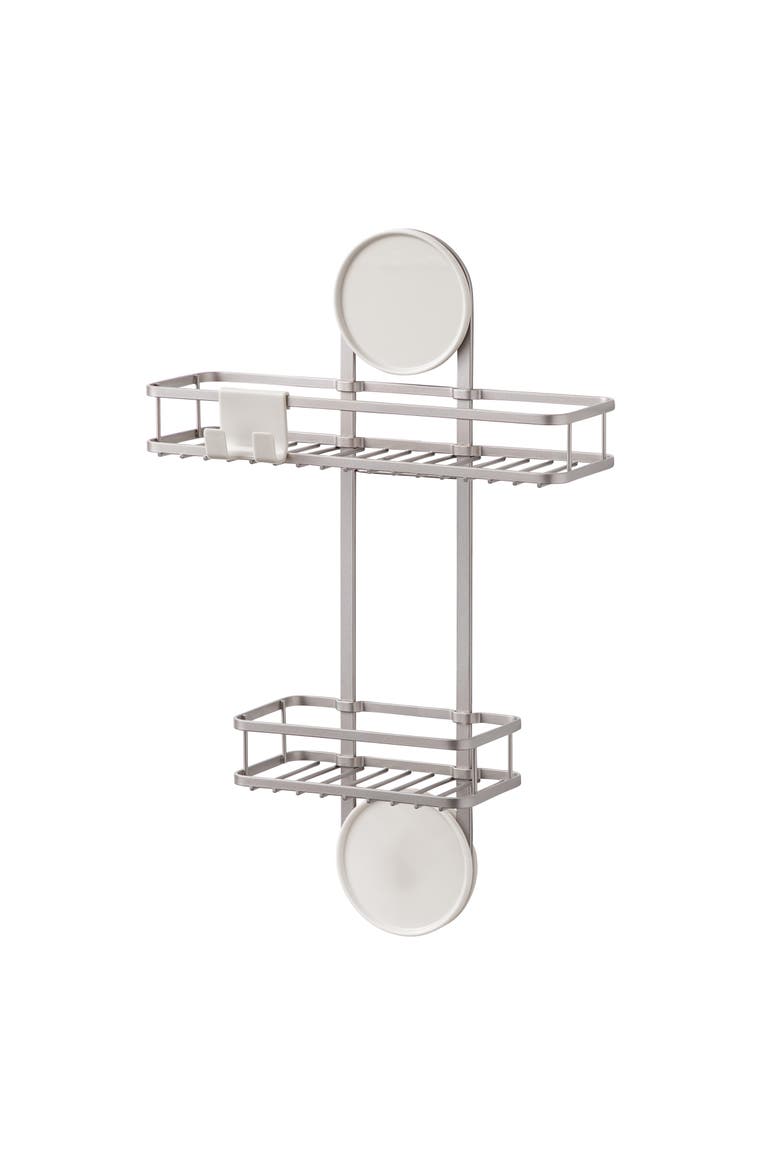 Self-Adhesive Shower Caddy with Razor Holder - Satin, Main, color, Satin