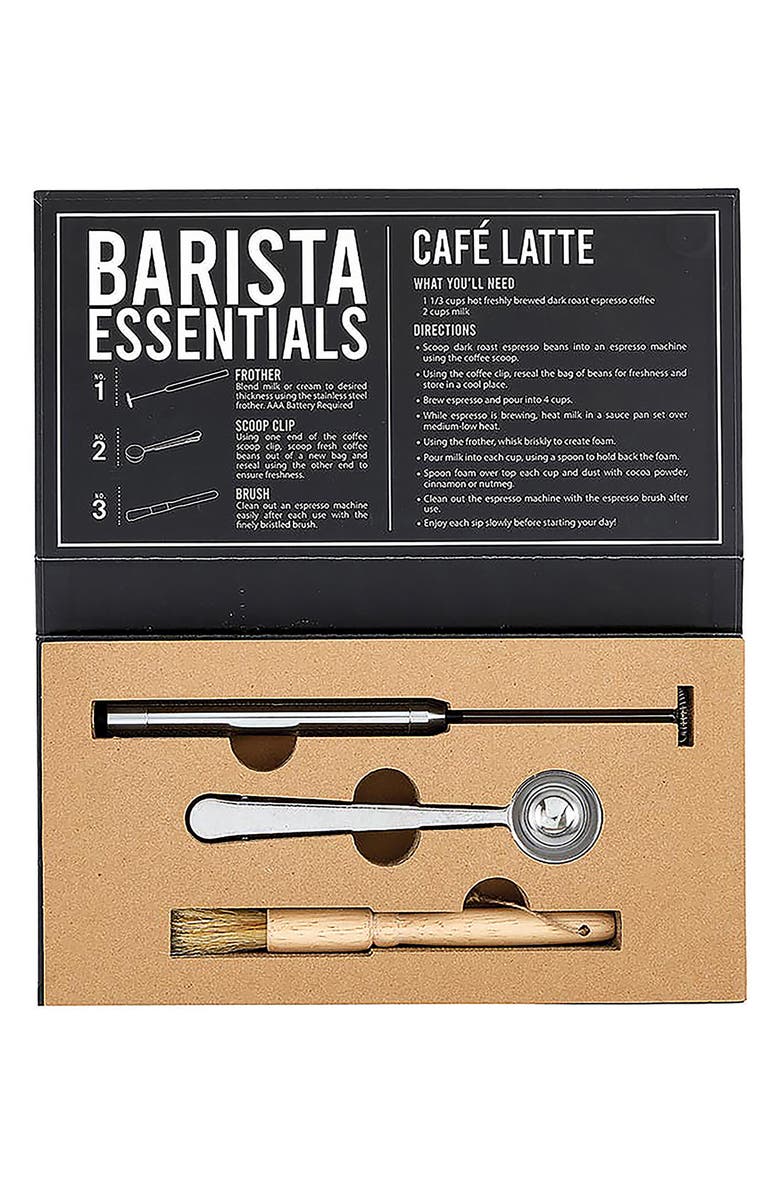 CREATIVE BRANDS 3-Piece Barista Box Set, Main, color, Silver