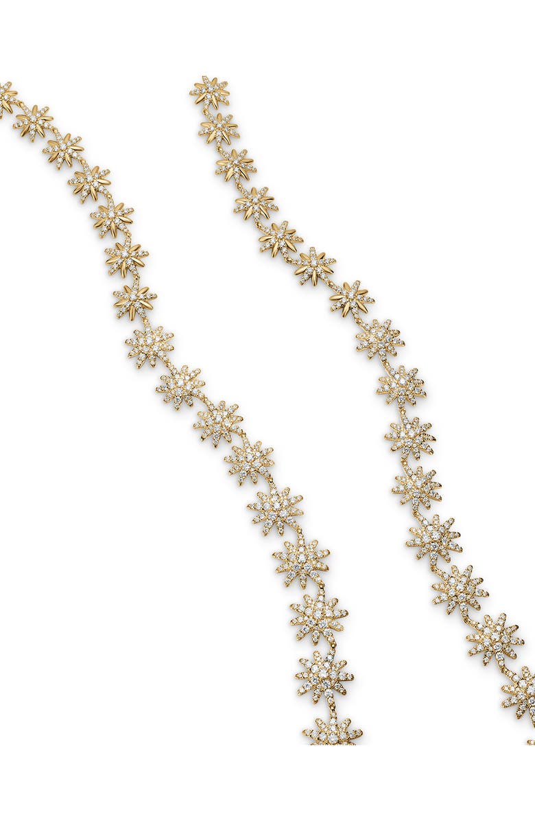 David Yurman Starburst Tennis Necklace, 18K Yellow Gold with Diamonds, 12.5mm, Alternate, color, Gold