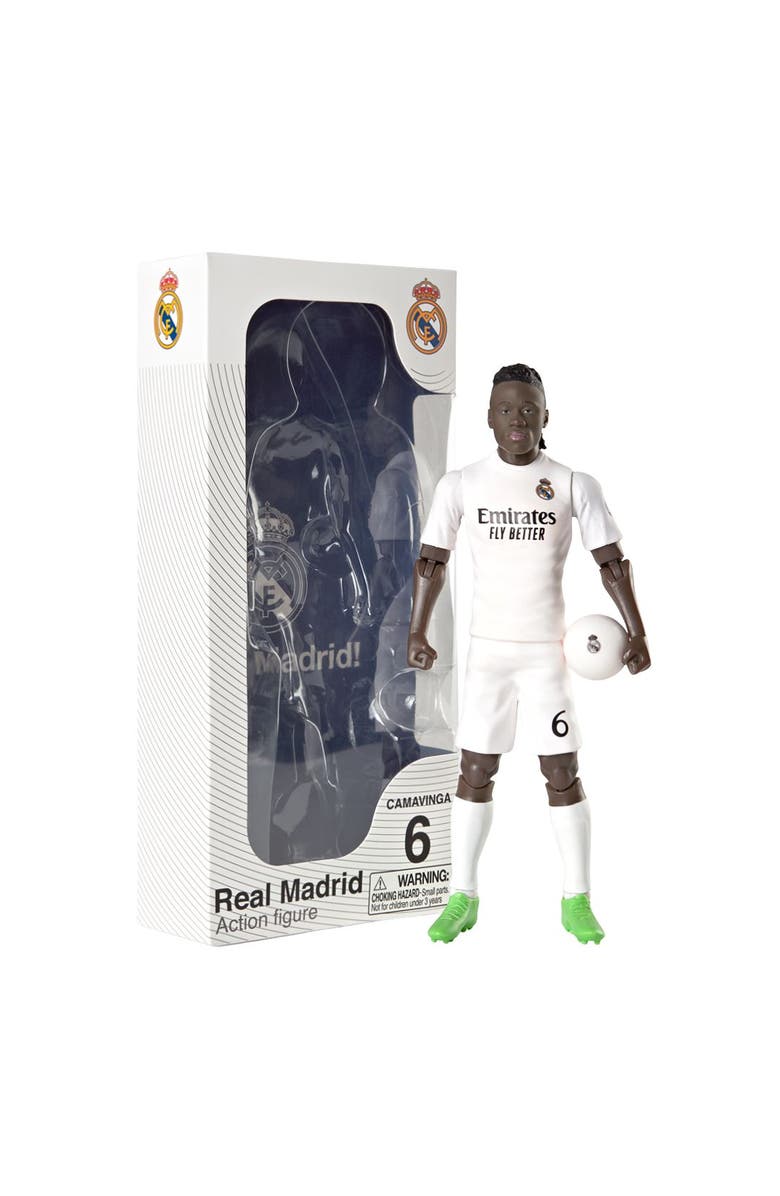 Banbo Toys SOCKERS Real Madrid CF Eduardo Camavinga 8" Collectible Soccer Action Figure, Main, color, White