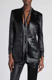 Bianca Single Breasted Liquid Satin Blazer