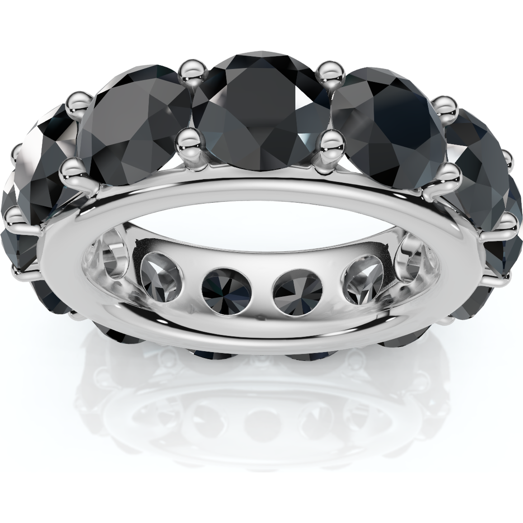 Bliss Diamond 13ct Black Diamond Eternity Ring 10k Gold Lab Grown
