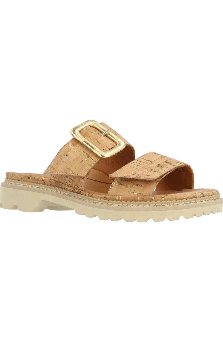 L'Amour des Pieds Dalbir Slide Sandal, Main, color, Natural/ Gold