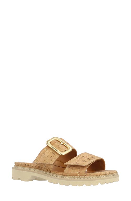 L'amour Des Pieds Dalbir Slide Sandal In Natural/gold