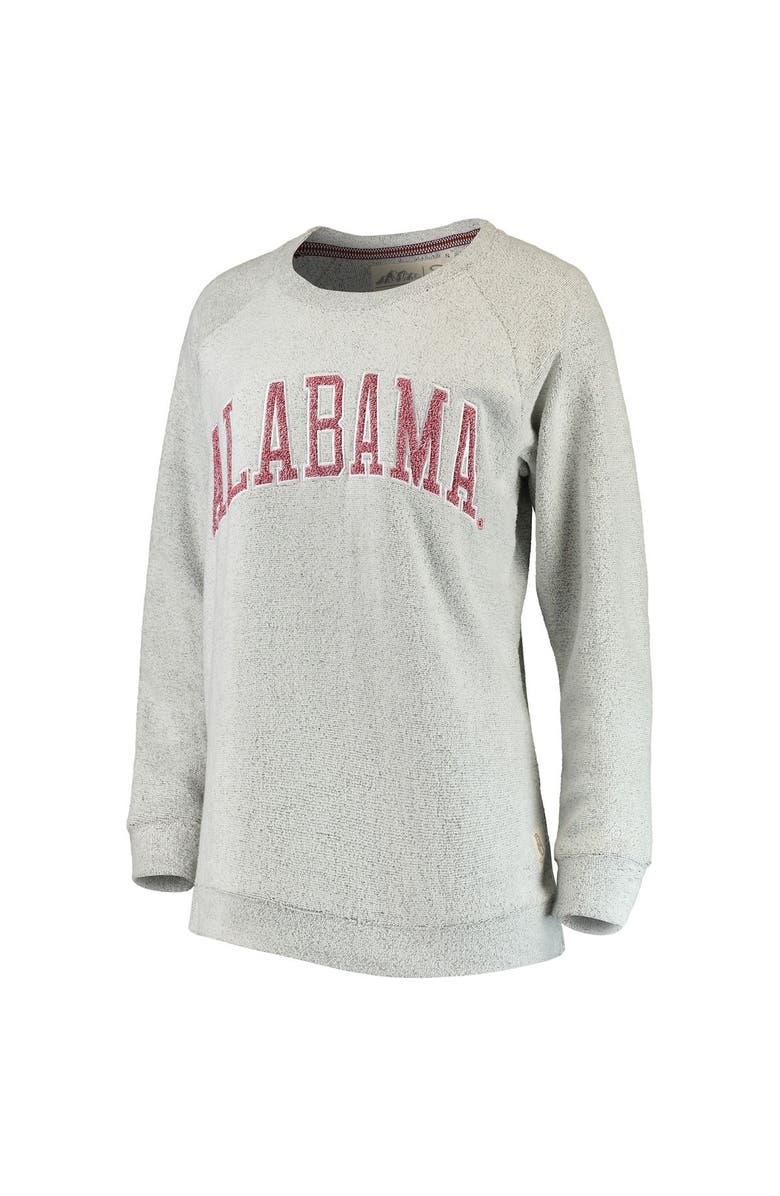 PRESSBOX Women's Pressbox Gray Alabama Crimson Tide Helena Comfy Sweatshirt, Alternate, color,