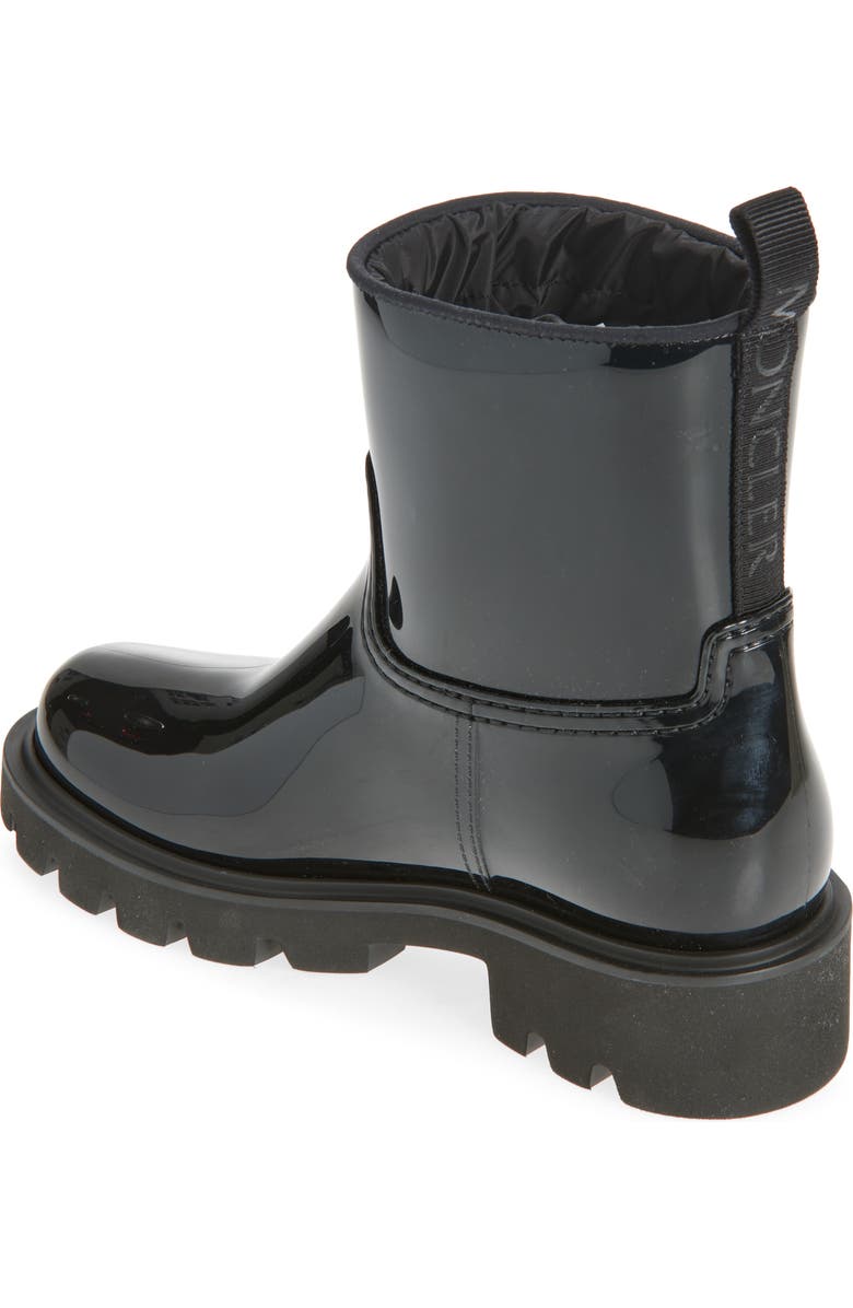Moncler Kickstream Waterproof Rain Boot, Alternate, color, Black