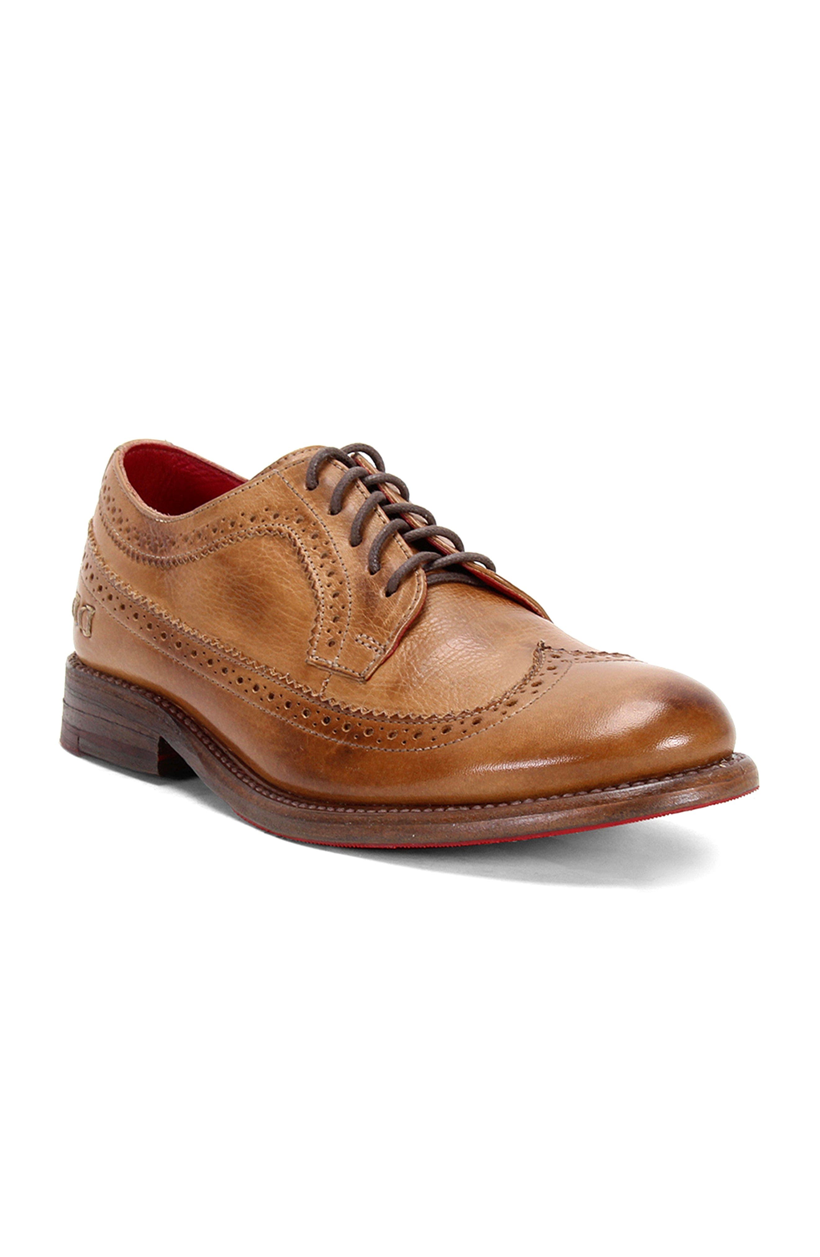 Bed Stu Lita K II Wingtip Oxford, Main, color, Tan Rustic White Bfs