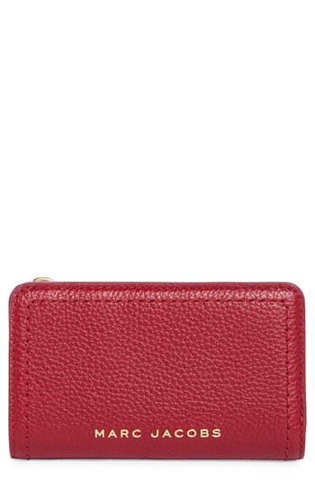 Marc Jacobs Groove Slg Leather Compact Wallet In Red