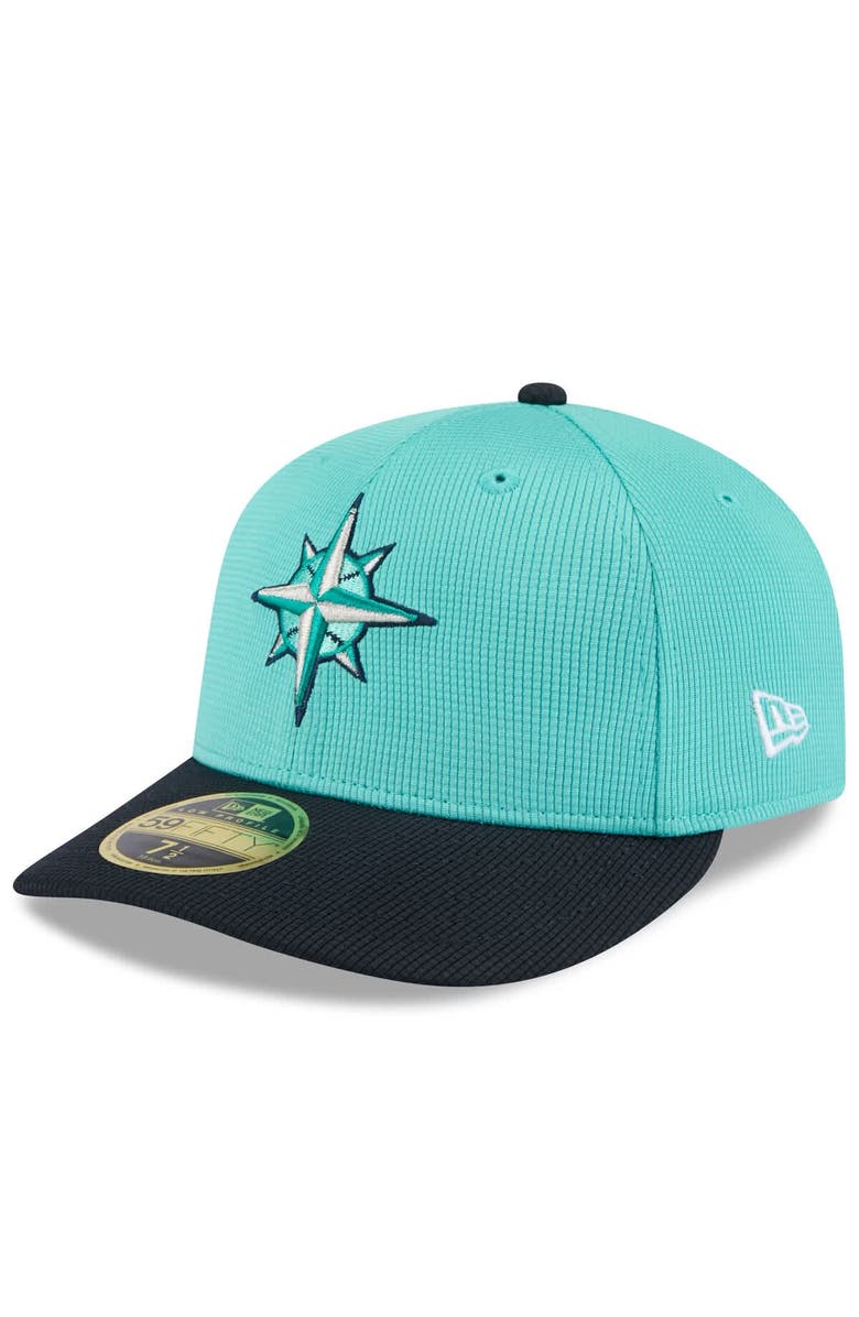 New Era Men's New Era  Aqua/Navy Seattle Mariners 2025 Spring Training Low Profile 59FIFTY Fitted Hat, Alternate, color, 