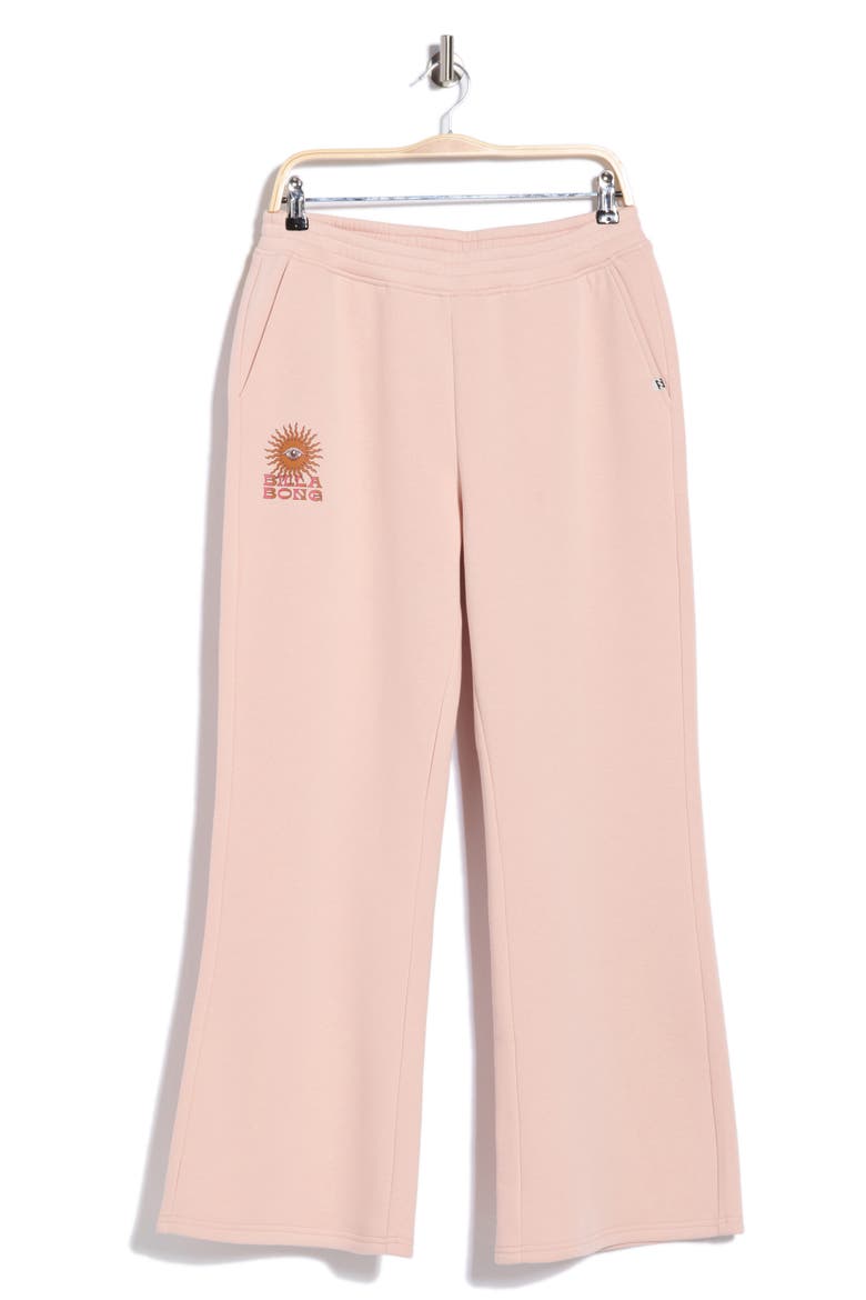Wave Runner Wide Leg Sweatpants, Alternate, color, DUSTY BLUSH