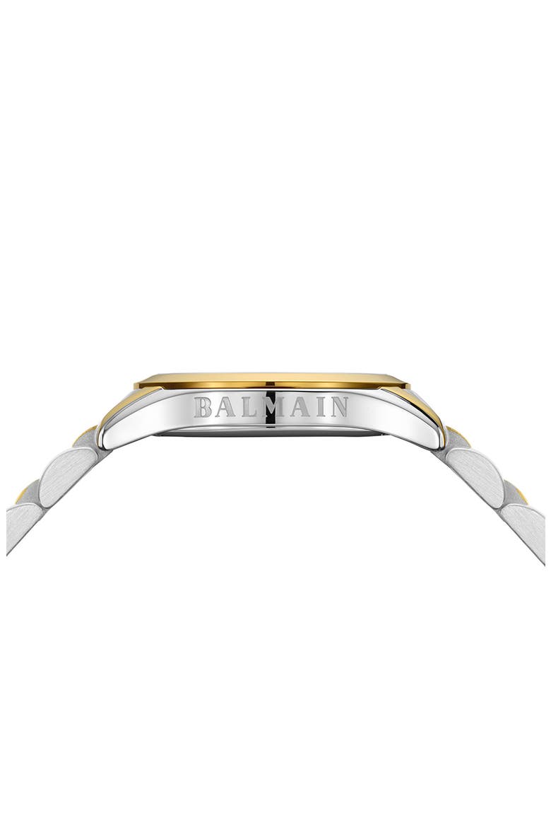 Classic R Diamond Bracelet Watch, 34mm, Alternate, color, STAINLESS STEEL AND YELLOW