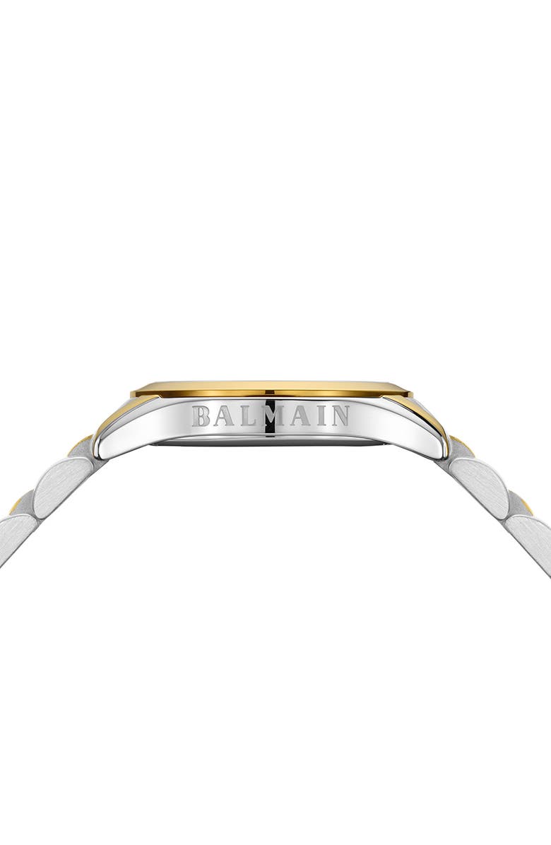 Balmain Classic R Diamond Bracelet Watch, 34mm, Alternate, color, Stainless Steel And Yellow